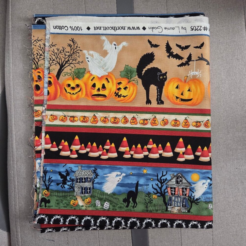 Scary Night #2205 by Laurie Godin Cotton Fabric Northcott Halloween 36.5”x43.5”
